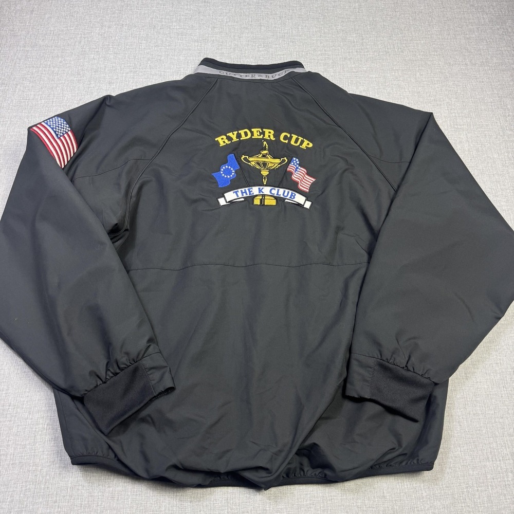 Cutter & Buck Ryder Cup Golf Jacket‎ Mens XL Black CB WeatherTec Premier Golf